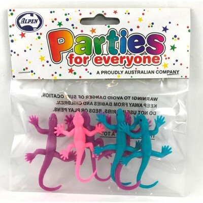 Plastic Lizards Party Favours (Pk 6)