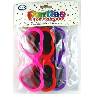 Hearts Sunglasses Children's Party Favours Pk 3 
