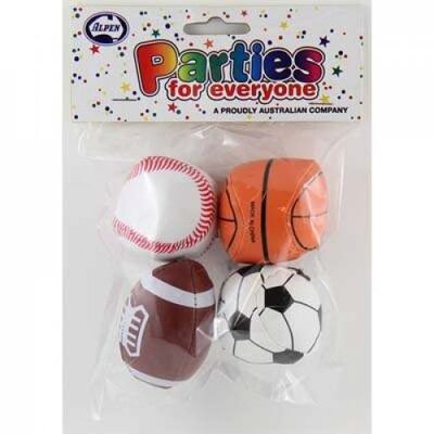 Sports Balls Party Favours (Pk 4)
