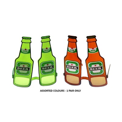 Oktoberfest Beer Bottle Party Glasses Pack of 1 | Bavarian Costume Accessory