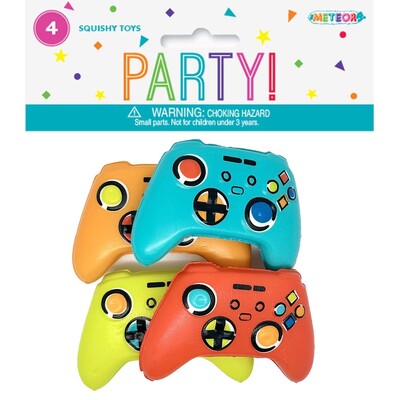 Squishy Game Controller Toys Party Favours Pk 4