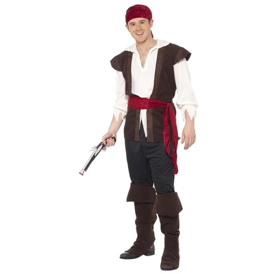 Adult Pirate Deck Mate Costume (Large)