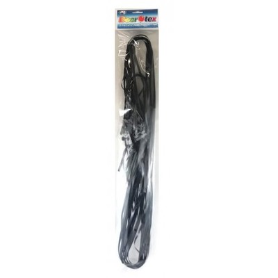 Pre-Clipped Metallic Black Ribbon Pk 25