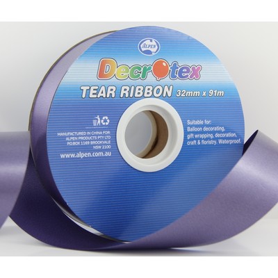 Navy Blue Tear Ribbon (32mm x 91m) Pk 1 