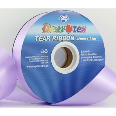 Lavender Tear Ribbon (32mm x 91m) Pk 1