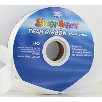 Ivory Tear Ribbon (32mm x 91m) Pk 1 