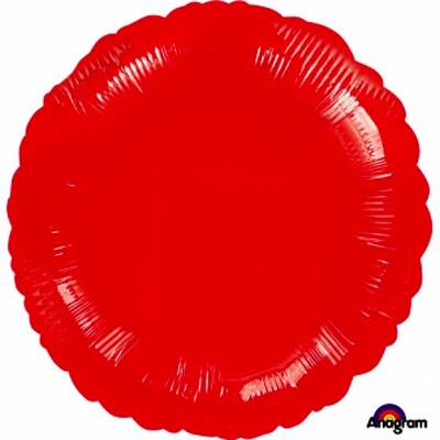 Metallic Red Circle 17in Standard Foil Balloon Pk 1 