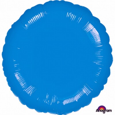 Metallic Royal Blue Circle 17in. Standard Foil Balloon Pk 1