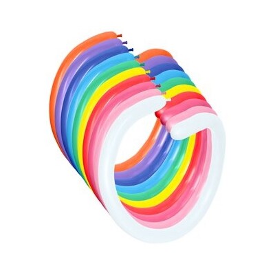 Standard Fashion Assorted Modelling Balloons 260 Pack of 100 | Twisting Latex Balloons