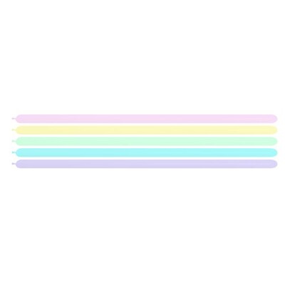 Matte Pastel Assorted Modelling Balloons Size 260 │ Pack of 100 Twisting Latex Balloons