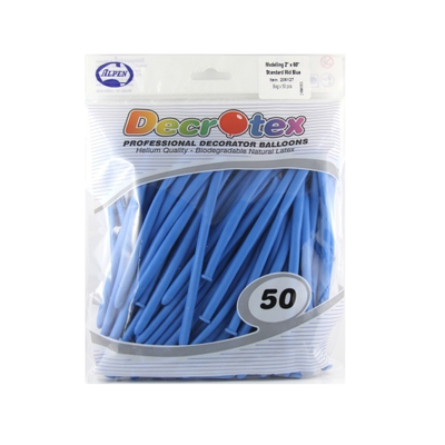 Mid Blue Modelling Balloons Pk 50 