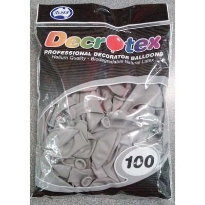 Matte Fashion Grey 30cm Latex Balloons Pk 100