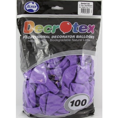 Standard Lilac 30cm Latex Balloons Pk 100