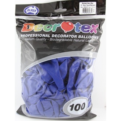 Standard Royal Blue 30cm Latex Balloons Pk 100