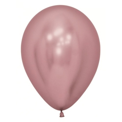 Mauve Pink Reflex/Chrome Latex Balloons (12in, 30cm) Pk 50