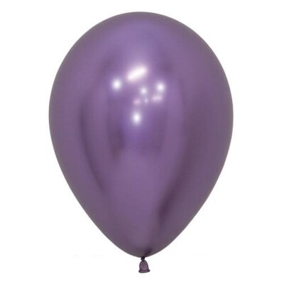 Violet Purple Reflex/Chrome Latex Balloons 30cm Pk 50