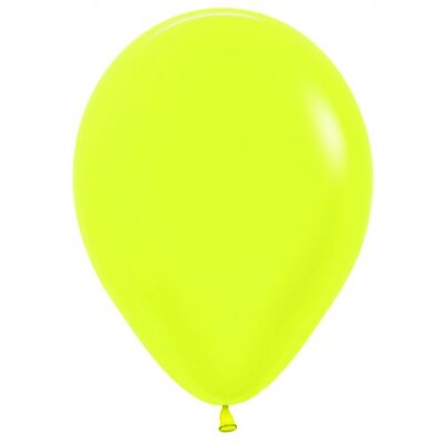 Neon Yellow Standard Latex 30cm Balloons (Pk 100)