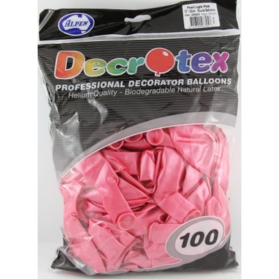 Pearl Light Pink Latex Balloons (12in - 30cm) Pk 100