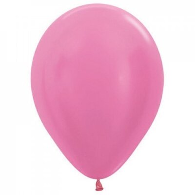 Pearl Satin Fuchsia Pink Latex Balloons (12in 30cm) Pk 100