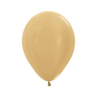 Metallic Pearl Gold Latex Balloons (12in. - 30cm) Pk 100