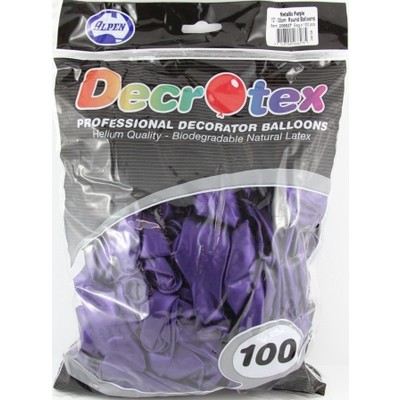Metallic Purple Latex Balloons (12in - 30cm) Pk 100