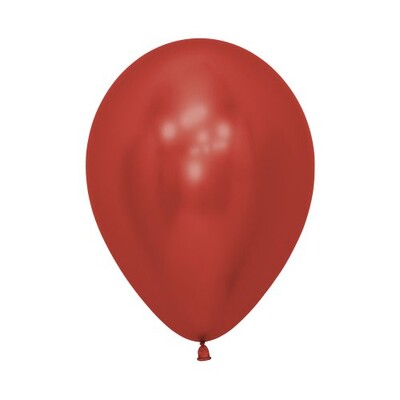 Reflex Chrome Red 30cm 12in Latex Balloons Pk 12