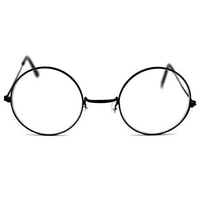Adult Costume Round Wizard Glasses Clear Lenses