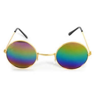 Adult Costume Lennon Glasses Rainbow Mirror Lenses