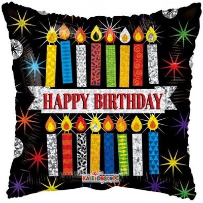 Happy Birthday Black Square 18in. Foil Balloon Pk 1 