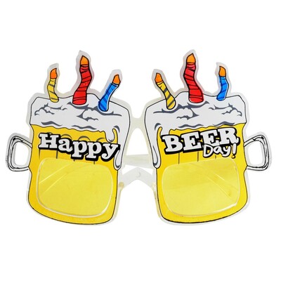Happy Beer Day Novelty Party Glasses | Beer Mug Costume Glasses