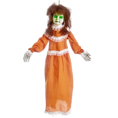 Halloween Hanging Doll Orange Dress Decoration