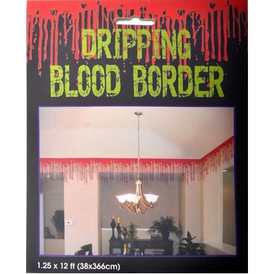 Halloween Wall Decoration Dripping Blood Border 38x366cm