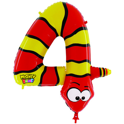 Zooloon Number 4 Supershape Balloons (40in-102cm) Pk 1 