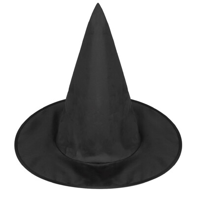 Black Witch Hat Halloween Costume - Classic Cone Shape