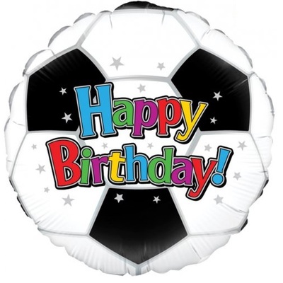 Soccer Ball Happy Birthday Foil Balloon (18in, 46cm)