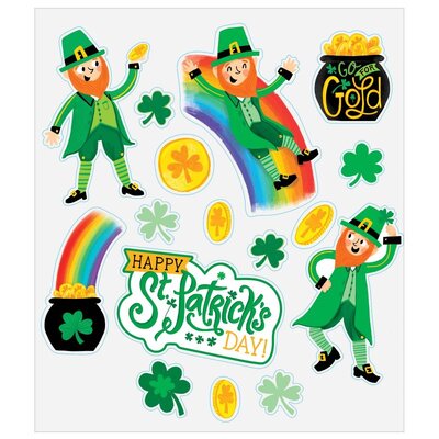 St Patricks Day Window Stickers Decorations (1 Sheet)