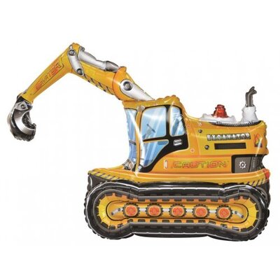 Standing Airz Excavator Digger Airfill Foil Balloon