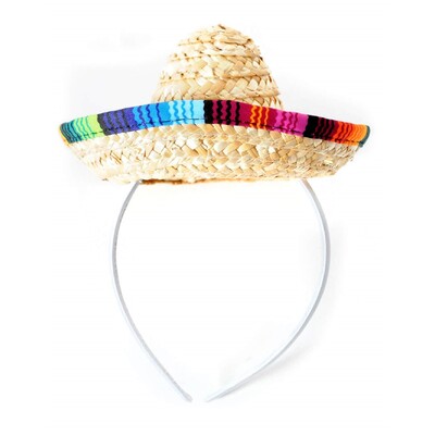Mini Mexican Sombrero Hat On Headband
