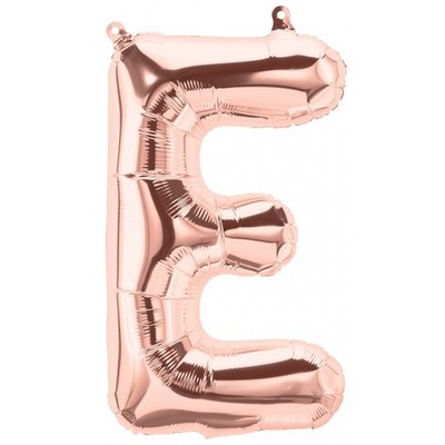 Small Rose Gold Letter E Foil Balloon Pk 1 (Air Inflation Only)