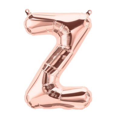 Small Rose Gold Letter Z Foil Balloon Pk 1 (Air Inflation Only)