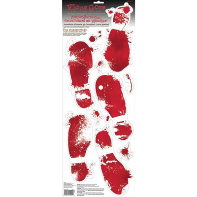 Bloody Footprint Halloween Floor Gore Stickers (Pk 10)