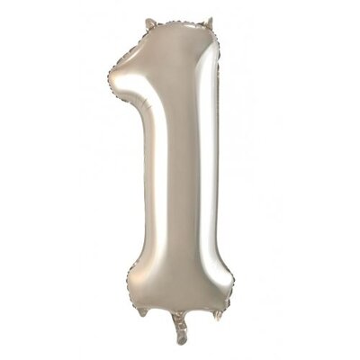 Champagne Gold Number 1 Foil Supershape Balloon (34in-86cm)