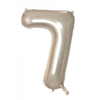Champagne Gold Number 7 Foil Supershape Balloon (34in-86cm)