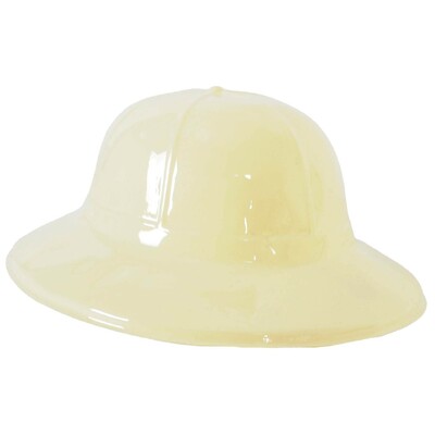 Adult Beige Plastic Safari Explorer Helmet Hat │ Adjustable 55cm