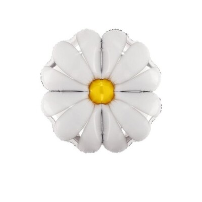 White Daisy Supershape Foil Balloon 55cm