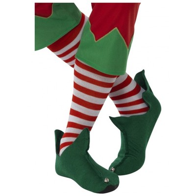 Christmas Long Red & White Striped Socks (1 Pair)
