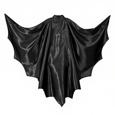 Adult Black Bat Wing Halloween Costume Cape - One Size