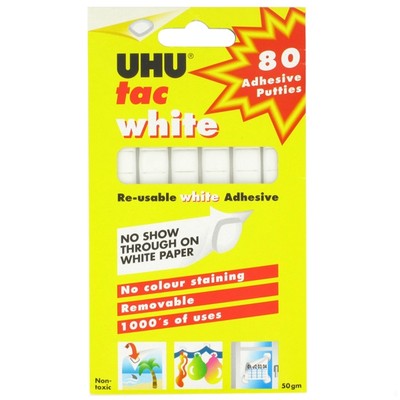 UHU White Tac Adhesive Putties 50gm Pk80 