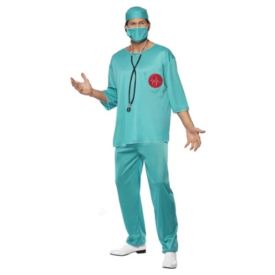 Adult Surgeon Doctor Scrubs Costume (Large)