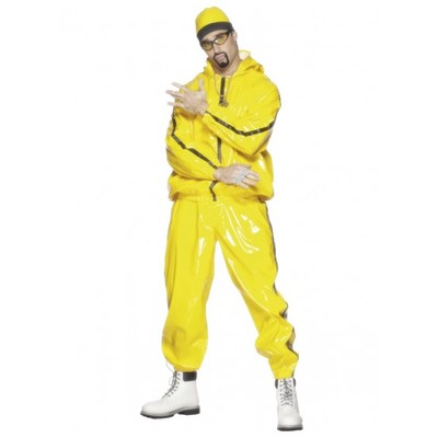 Adult Male Yellow Rapper Suit Costume (Large, 42-44)